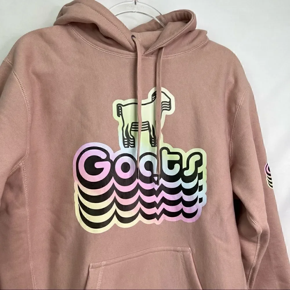 Independent Trading Company Peach Goats hooded sweatshirt